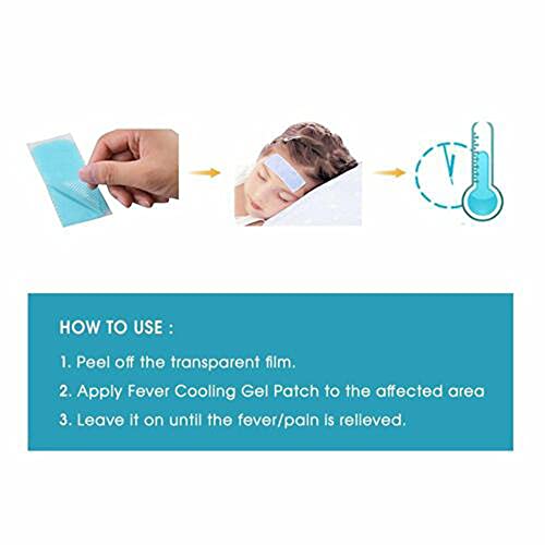 Fencia 20Pcs Cooling Gel Patches, Cooling Forehead Strips Relieve Headache,Toothache Pain,Drowsiness, Fatigue, Refreshing, Relieve Fatigue, Sunstroke #TOP4