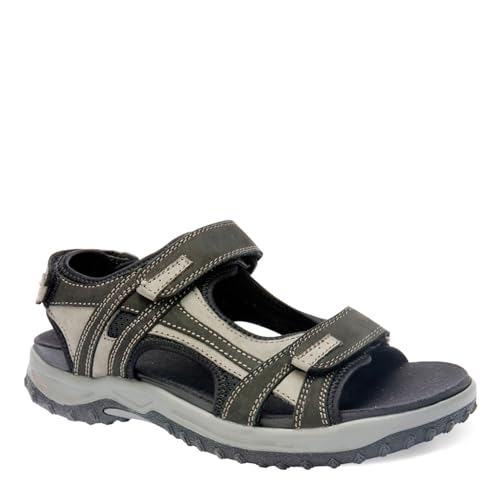 Drew Shoe Men's Warren Gray Casual Sandals 12 (6E)