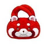 Corandis Red Panda Plush Handbag Cute Panda Stuffed Backpack Fluffy Animal Bag Soft Kids Purse Gift