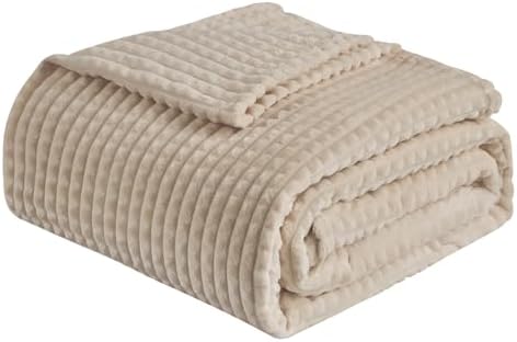 EMME Fleece Blanket, 3D Jacquard Throw Blanket for Couch and Bed,...
