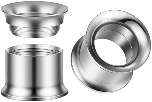 00 Internally Threaded Gauges Tunnels - 10mm Internally Threaded 00 Ear Gauges Plugs For Ears - Internal Thread Ear Gauges For Men Women - 00g Double Flare Internal Thread Screw-Fit Gauge Flesh Tunnel