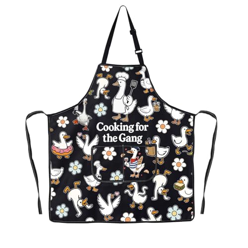 MYSOMY Goose Kitchen Apron Goose And Duck Gifts Goose Lover Gifts Duck Gifts Silly Cook Apron Goose Cooking Gift (Cooking for ap1)