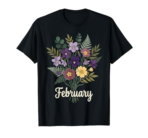 February Birth Flower Violet & Primrose Floral Birthday T�V���c
