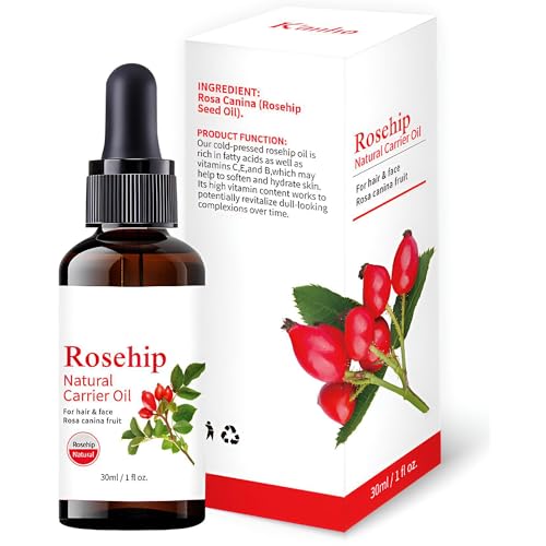 AELSSPUIT Natural Carrier Rosehip Oil for Face Organic Cold Pressed Unrefined for Skin,Hair and Nails 30ml