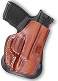 Premium Leather OWB Paddle Holster Open Top Fits, Taurus TH9c Compact 9mm Polymer Frame 3.54’’, Right Hand Draw, Brown Color #1594#