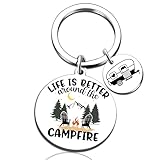 UVIBEW Camper Keychain Camper Accessories Rv Gifts for Women Men Camping Gifts for Women Cool Things for Rv Camping Camping Accessories for Campers Cool Stuff For Campers