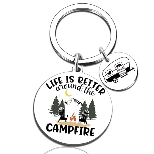 UVIBEW Camper Keychain Camper Accessories Rv Gifts for Women Men