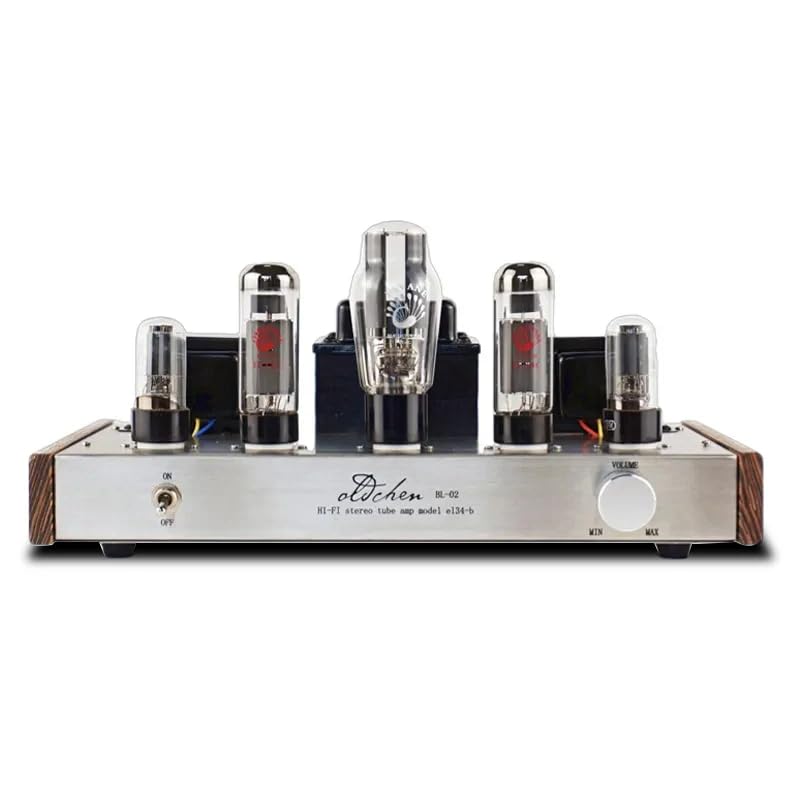 EL34-B Tube Amplifier Pure Class A Home Theatre Vacuum Tube HiFi Power Amplifier 10W, Black (Sliver)