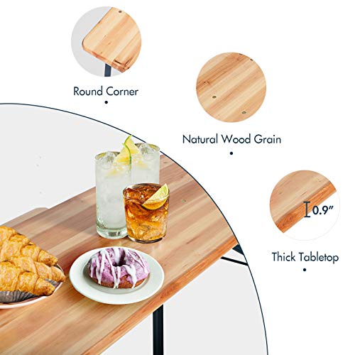 Homgx Picnic Table Set, Yellow #TOP2