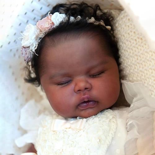 Muñeca Reborn Anano Negra 24 Pulgadas Realista miniatura 1