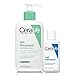 CeraVe Gel Moussant | 236ml + Lait Hydratant 20ml Offert | Gel Nettoyant Visage Purifiant à l'Acide Hyaluronique et au Niacinamide pour Peau Normale, Peau Grasse et Sujette aux Problèmes d'Acné
