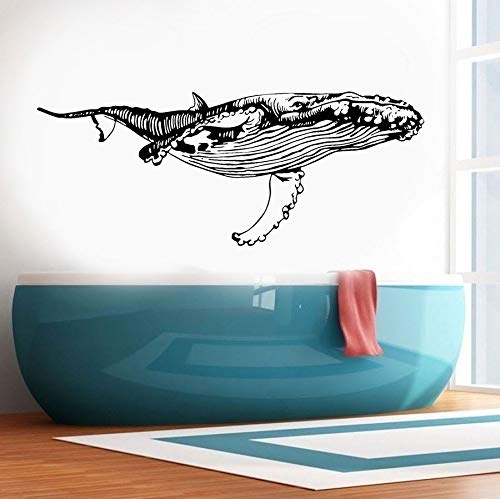 Adesivi Murali Con Megattere – Motivo Vita Marina – 40x90 Cm – Rimovibili In Vinile – Per Cameretta Bambini E Bagno