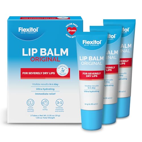 Flexitol Lip Balm, Intensive Moisture Restore for Dry, Chapped Lips, Long-Lasting Hydration, 0.15 oz Stick