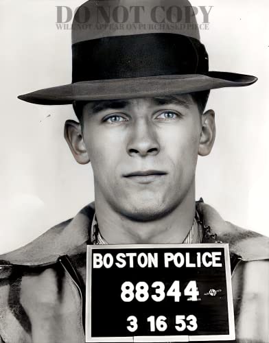 Mugshot de James Whitey Bulger en Boston, foto rara de gánster americano para póster artístico