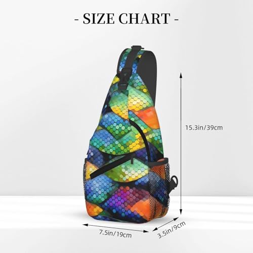 Bolso tipo bandolera Rainbow Fish Scale negro miniatura 3