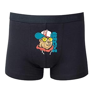 Druckerlebnis24 Boxershort – Ours lunettes de soleil casquette pull – Sous-vêtement pour homme et femme