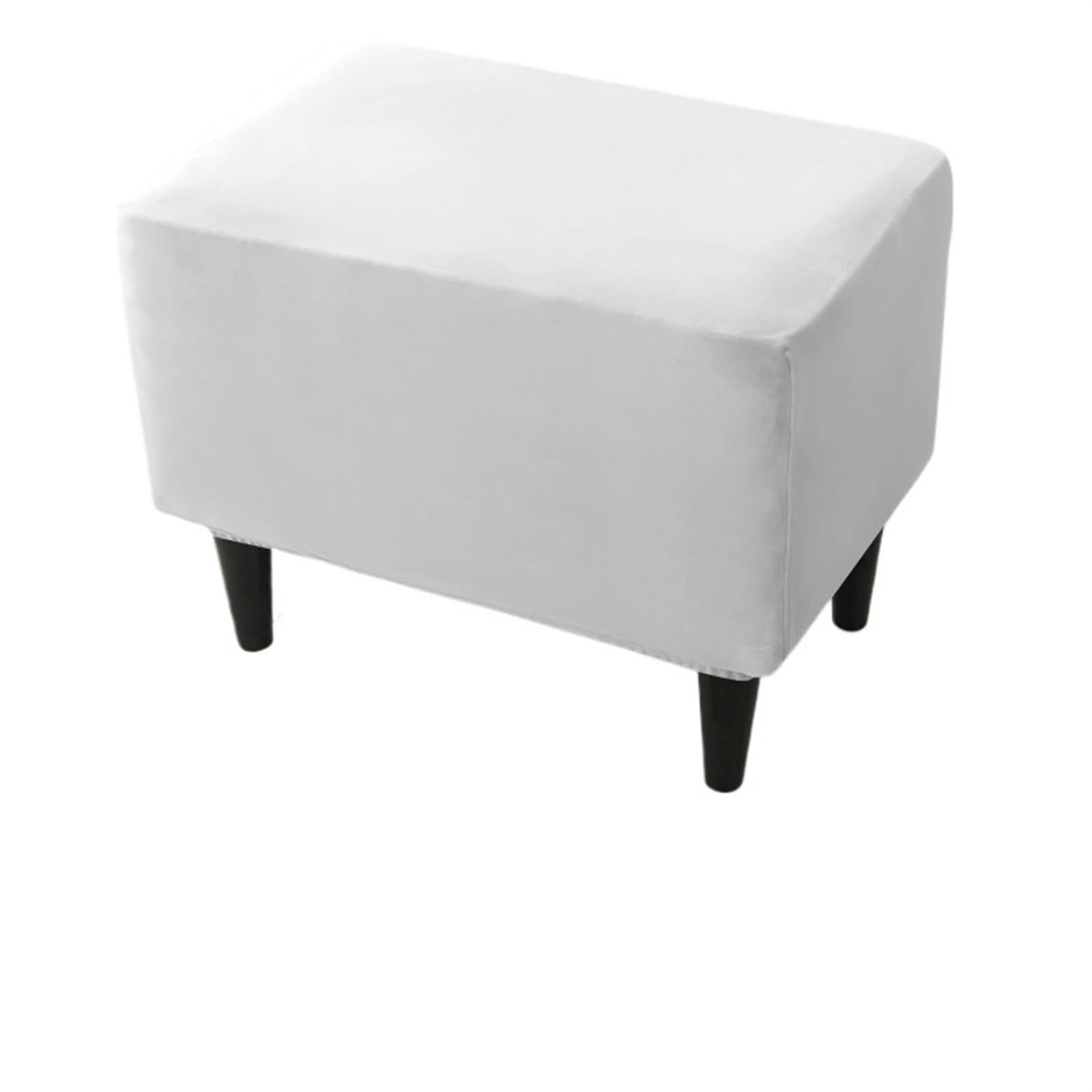 YXINAER Foot Stool Cover Soft Velvet Ottoman Stool Cover(B4 Footstool Cover)