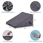 Bedluxe Wedge Pillow for Sleeping, Adjustable 9&12 Inch Foldable Bed Wedge Pillow Set, Orthopedic Memory Foam Triangle Pillows Wedge, 7-in-1 Elevated Pillows for Leg and Back Support, Velvet - Image 3