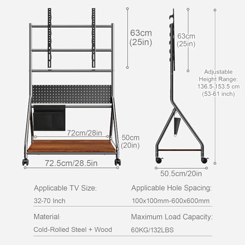 Soporte móvil para TV con ruedas 32-85 pulgadas miniatura 5