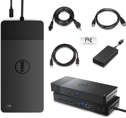 WD22TB4 Dell Docking Station, Performance Dock WD22TB4, 180W Adapter + 130W Power Delivery, Support Dual/Triple Monitor & 4K Displays, with Fkafusion Tech HDMI and DP Cable, New - 3 Year Warranty image 5
