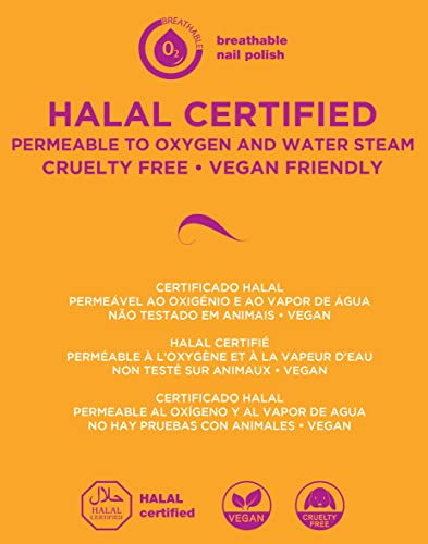 Andreia Nagellack Halal - Atmungsaktiv Luft - Wasser-Durchlässig - Ungiftig Farbintensiv - Naturkosmetik - Farbe B22… – Bild 6