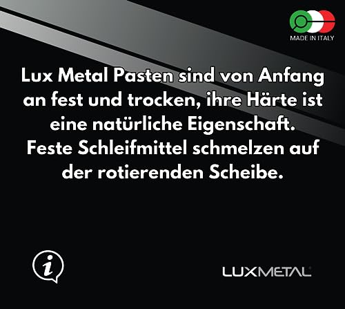 Lux Metal Polierpaste Dunkelblau 700 g Fein Mittel Schleifpaste Für Spiegelnden Glanz Auf Edelstahl, Aluminium Eisen Messing Chrom, Holz, Marmor und Weitere Metall - Perfekt Zum Polieren von Messern