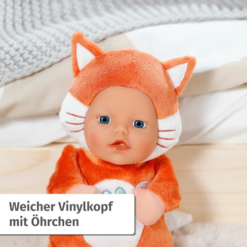 Baby Born for Babies Fuchs, weiche 26 cm Puppe mit Öhrchen und Fingertaschen, für Neugeborene, 836606 Zapf Creation