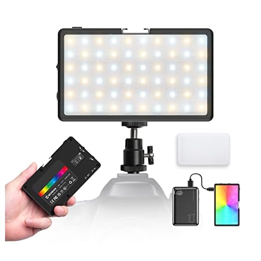 Moman Luz LED Cámara, luz de vídeo, RGB Iluminación Continua Fotografía Bicolor 2500K-8500K Ajustable CRI 96+/TLCI 98+ Type-C para Cámara Reflex DSLR Smartphone Sony Nikon Canon ML9