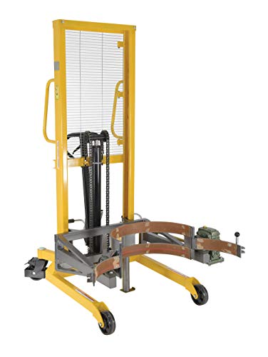 Vestil Drum-LRT-EC Steel Economy Portable Drum Lifter/Rotator/Transporter 44 in. x 40 in. x 82 in. 550 Lb. Capacity Yellow