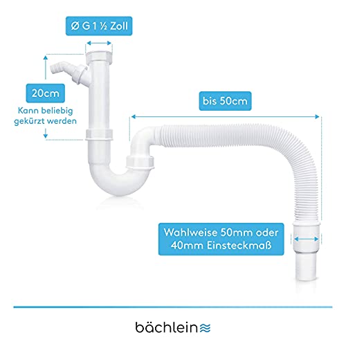 Siphon Bächlein flexibler Röhren für Küchenspüle mit Geruchsverschluss