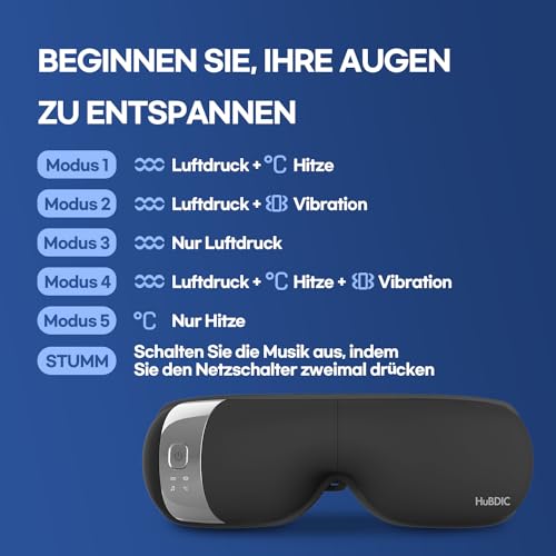 Augenmassagegerät HuBDIC HubiCare Eye Massager mit Wärme