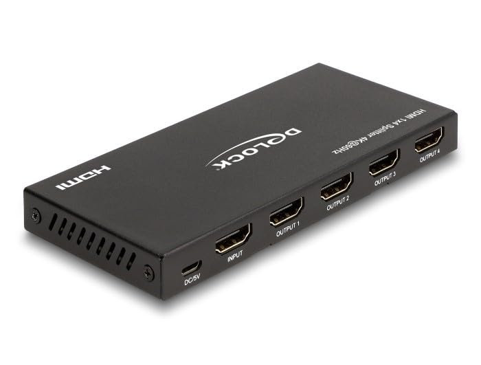 DeLOCK HDMI Splitter HDMI Splitter 1 x HDMI in zu 4 x HDMI Out 4K 60 Hz
