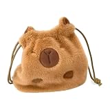 Mochila Bolsa de Capivara Pelúcia Fofa Multiuso Infantil Adulto Capybara Escolar