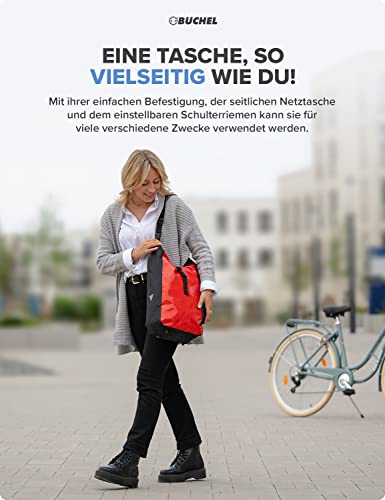 Büchel Unisex Fahrradtasche Aus Tarpaulin Gepäckträgertaschen, Rot, Einheitsgröße EU – Ansicht 6
