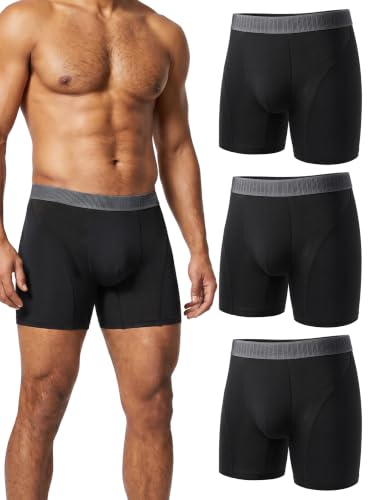 TRENDOUX - TRENDOUX Men's Modal Boxer Briefs 3-Pack, Cooling Breathable Mesh Underwear (20% Off Amazon Deal)