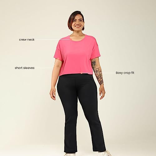 Image of BlissClub Women's Cotton Solid Regular Fit Tshirt