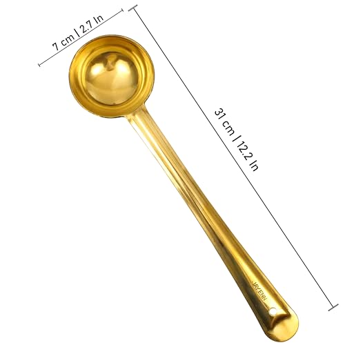 Image of Putrika Brass Utensil Pongal Pot Set | Pongal Paanai | Cookware | Urli | Heavy Weight With Lid and Ladle | Sankranthi Festival | Inner TIN Coating (Large-Kuli Karandi)