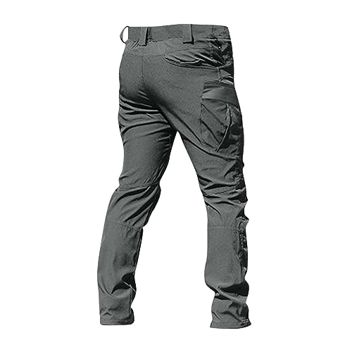 OIOLOYJM Military Cargo Pants for Men Hiking Relaxed Fit Work Waterproof Stretch Tactical Lightweight Outdoor Travel Pant