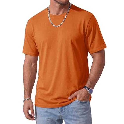 MAGCOMSEN Mens T-Shirts Short Sleeve UPF 50+ Lightweight Moisture Wicking Basic Crewneck Casual Summer Cooling T Shirt
