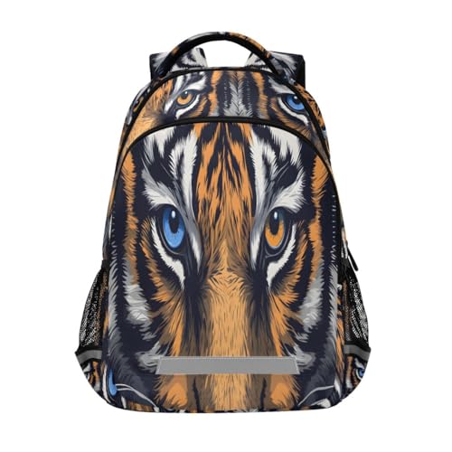 Sac d'école pour étudiants yeux de tigre pour ranger tous les grands cahiers sans effort