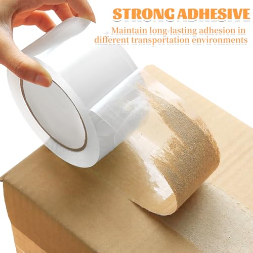 MISHCHI 6-Pack Clear Packing Tape with Dispenser, 2.7mil x 1.88 Inches x 55 Yards Heavy Duty Packaging Tape, Strong Adhesive Packing Tape for Moving Boxes, Shipping, Mailing and Storages — view 3