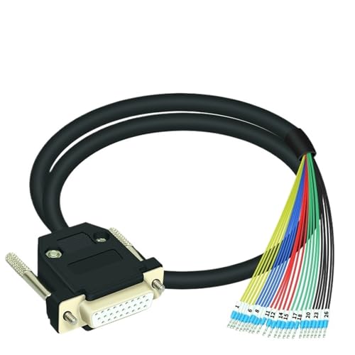 Módulo D-Sub DB26 para carril DIN con bloque de terminales y cable de 2m