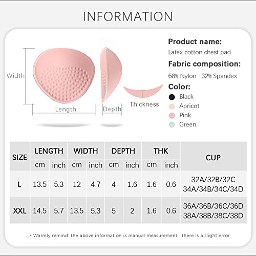 Bra Pads Inserts, 4 Pairs Chest Pad For Sports Bra, Bra Cups Inserts Sew Removable Bra Pads For Bikini & Swimwear - Xxl #TOP1