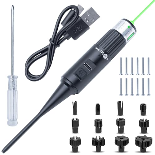 Tacticon Bore Sight Kit Multiple Caliber | Universal Laser Bore Sighter | Combat Veteran Owned Company | .17 to 12 GA | Green & Red Laser Sighting Tools
