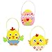 Mecctuck 3 Pezzi Cestino Pasquale, Cesto Pasquale Regalo, Cestino Pasquale in Feltro per Bambini, Borsetta in Feltro con Coniglietto Pasquale con Manico, Regali di Pasqua dei Bambini