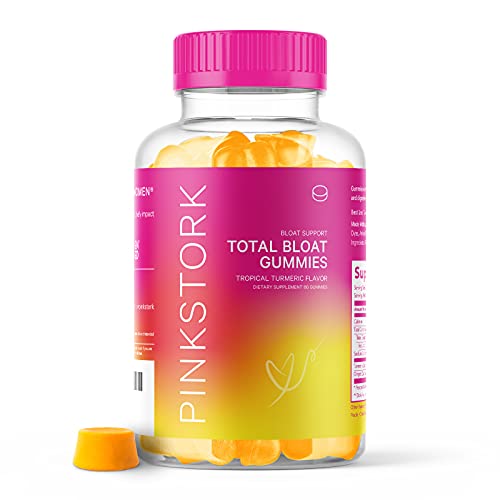 Pink stork total bloat gummies: tropical turmeric bloat…