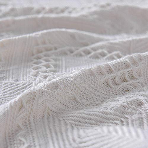 Funda de sofá de algodón blanco protector nórdico manta toalla para sofá grande 230x250 cm 6