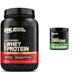 【国内正規品】オプティマムニュートリション(Optimum Nutrition) プロテイン＋クレアチンセット ON Gold Standard 100% ホエイプロテイン ダブルリッチチョコレート 主原料WPI 682g(1.5lb) クレアチンパウダー 300g (ノンフレーバー) 100% ピュアクレアチンモノハイドレート
