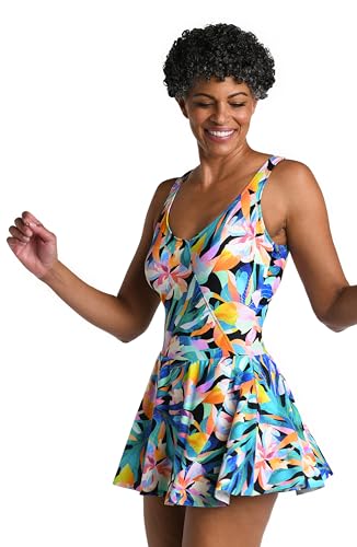 Maxine Of Hollywood Women's Standard Surplice Swim Dress One Piece Swimsuit3