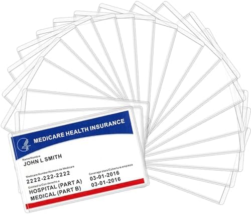 Plastic Card Sleeves 10 Pcs Clear Social Security Card Protector Sleeves - Medicare  Card Protector Topps Grade 10 Sports Trading Cards & Accessories